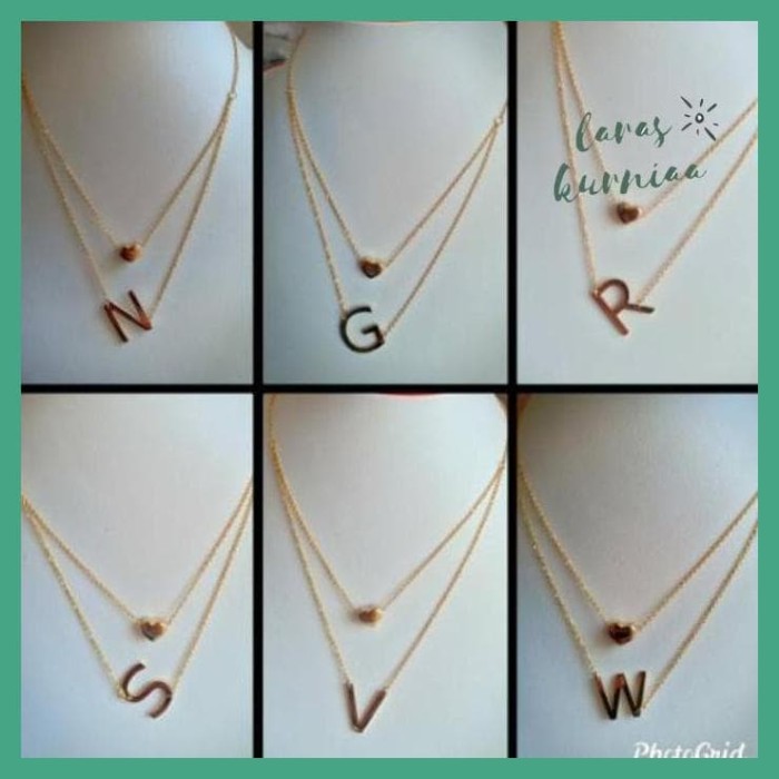 Detail Gambar Kalung Huruf Nomer 15