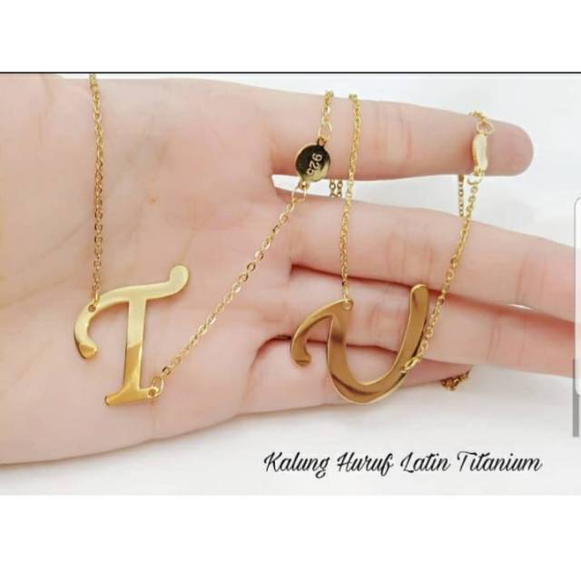 Detail Gambar Kalung Huruf T Nomer 35