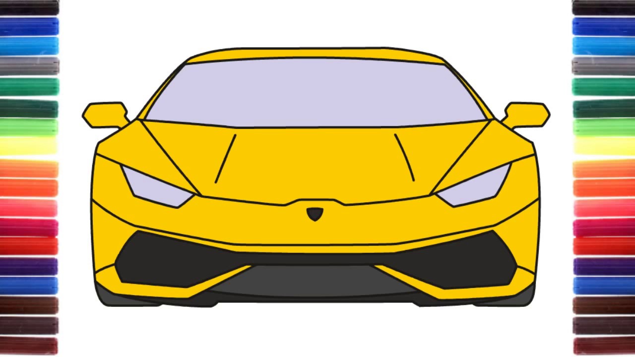 Car Drawing From Front - KibrisPDR