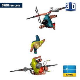 Detail Construction Worker Cad Block Nomer 15