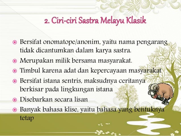 Detail Contoh Karya Sastra Melayu Klasik Nomer 52