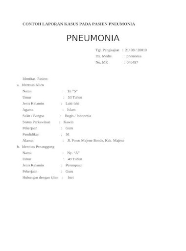 Detail Contoh Kasus Pneumonia Nomer 15