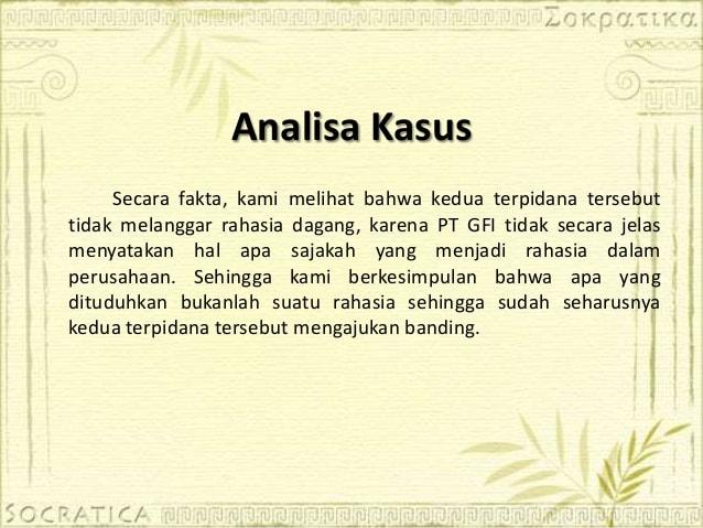 Detail Contoh Kasus Rahasia Dagang Nomer 12