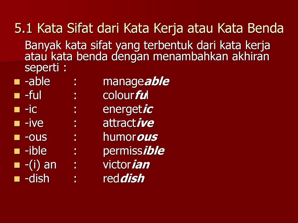 Detail Contoh Kata Adjective Nomer 53