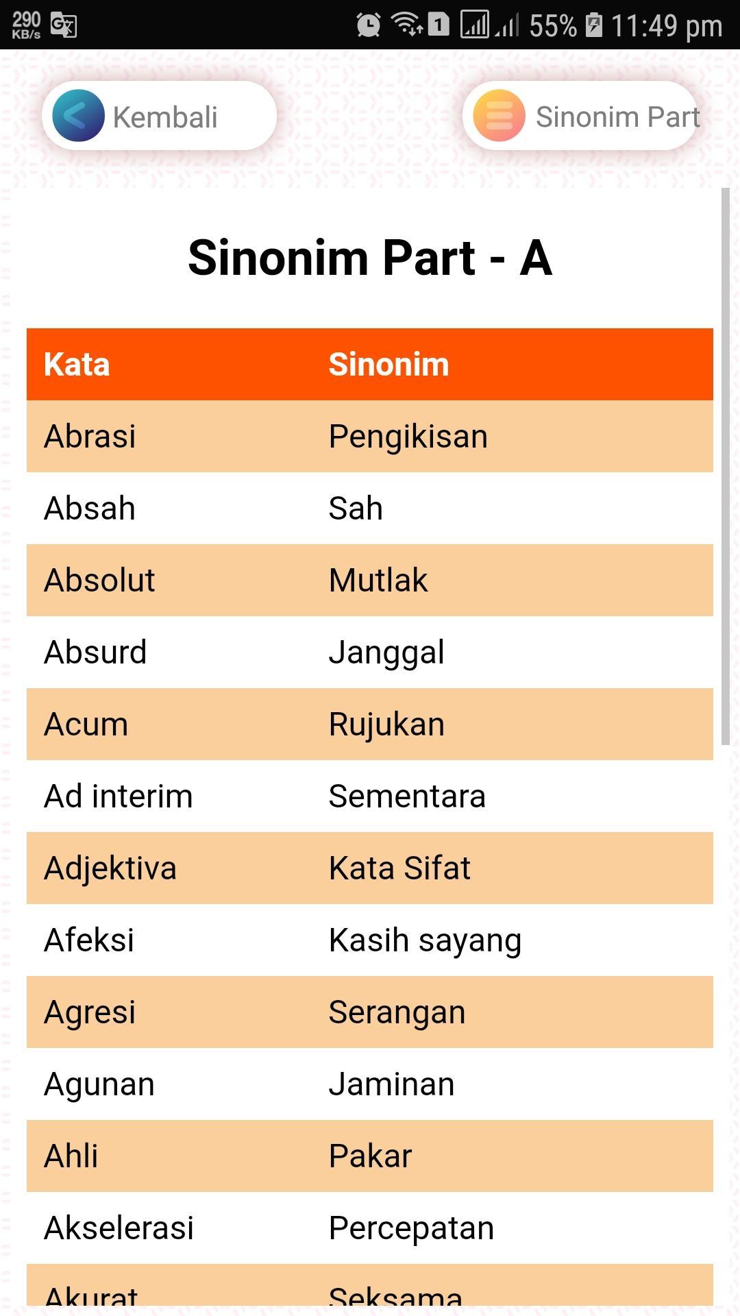 Detail Contoh Kata Antonim Nomer 16