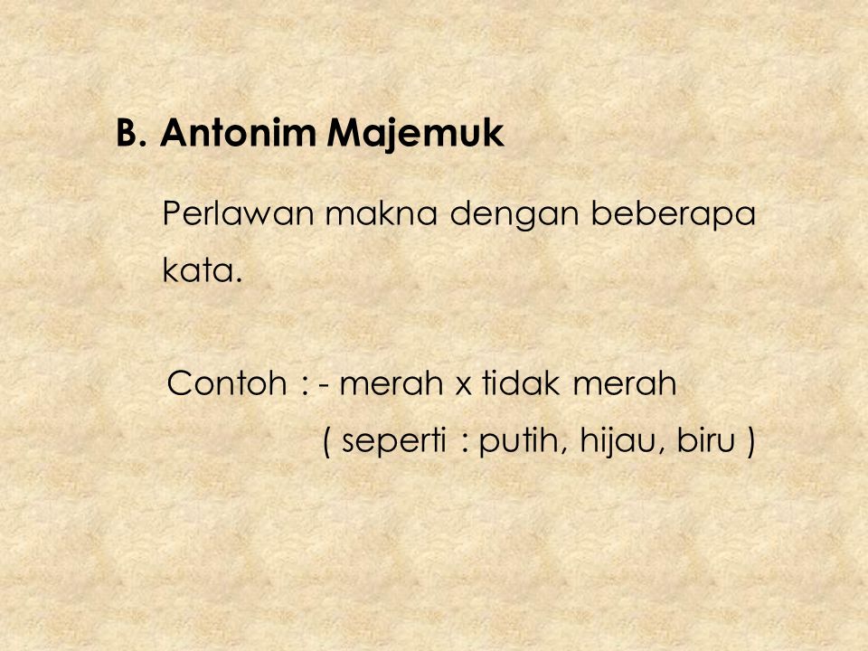 Detail Contoh Kata Antonim Nomer 48