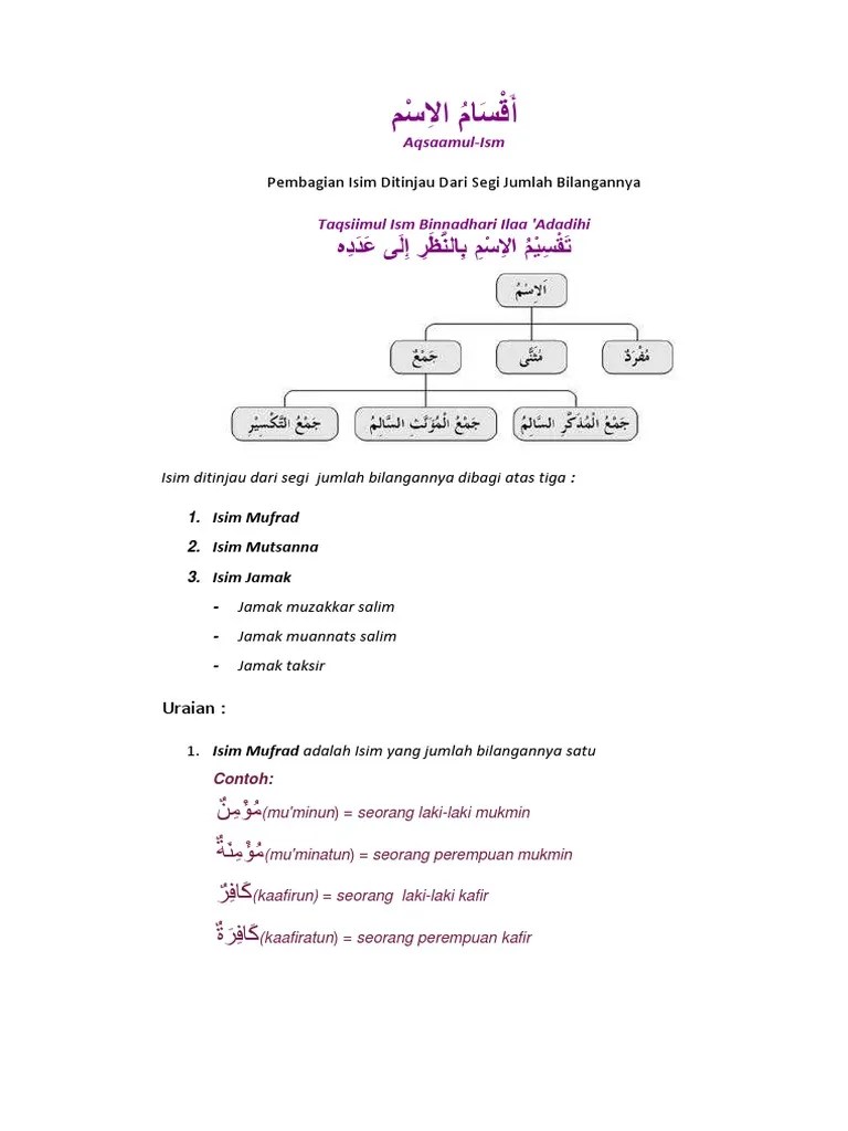 Detail Contoh Kata Benda Mufrad Mutsanna Dan Jamak Nomer 27