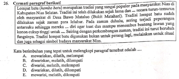 Detail Contoh Kata Berimbuhan Nomer 46