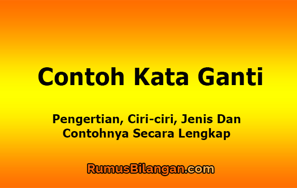 Detail Contoh Kata Ganti Penunjuk Nomer 17