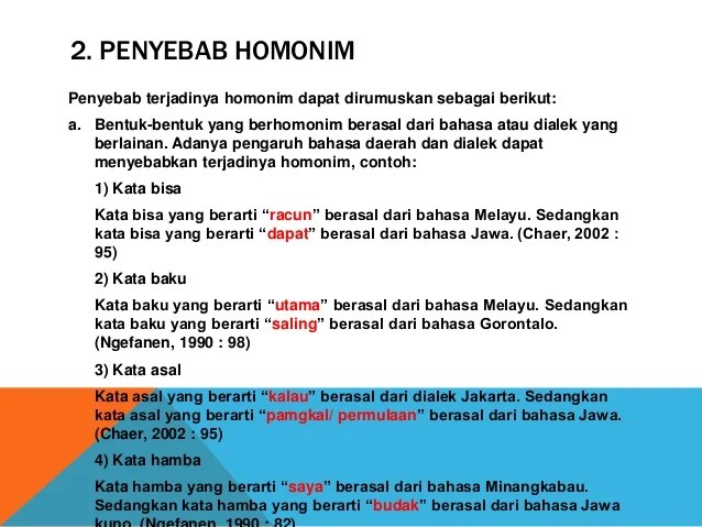 Detail Contoh Kata Homonim Nomer 17