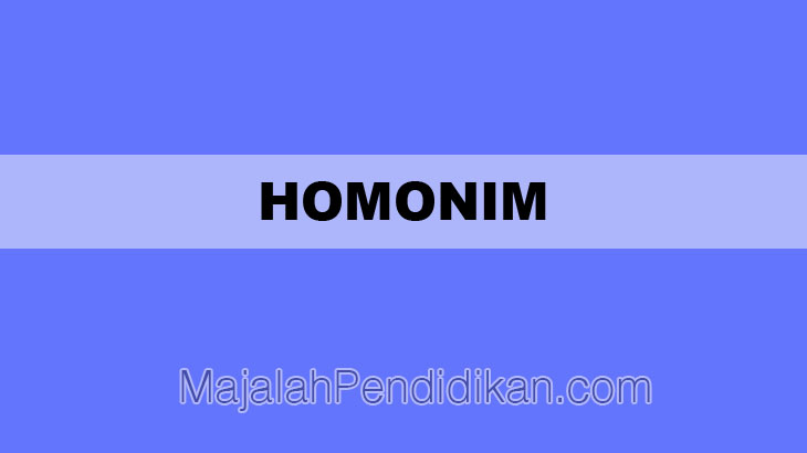 Detail Contoh Kata Homonim Nomer 44