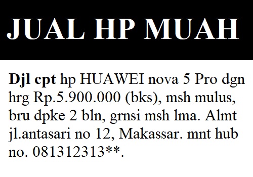 Detail Contoh Kata Kata Promosi Jual Hp Nomer 14