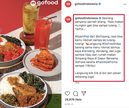 Detail Contoh Kata Kata Promosi Makanan Di Instagram Nomer 21