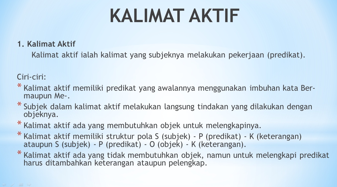 Detail Contoh Kata Kerja Aktif Dan Pasif Nomer 16