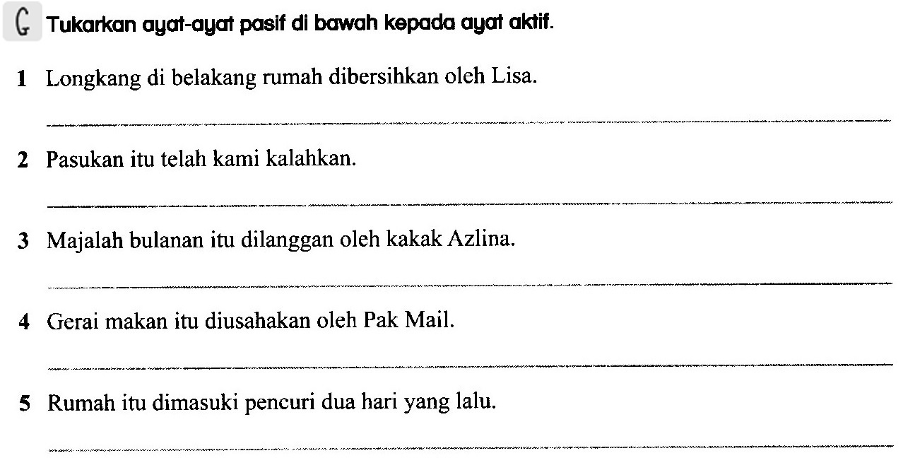 Detail Contoh Kata Kerja Aktif Dan Pasif Nomer 21