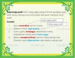 Detail Contoh Kata Kerja Aktif Dan Pasif Nomer 27