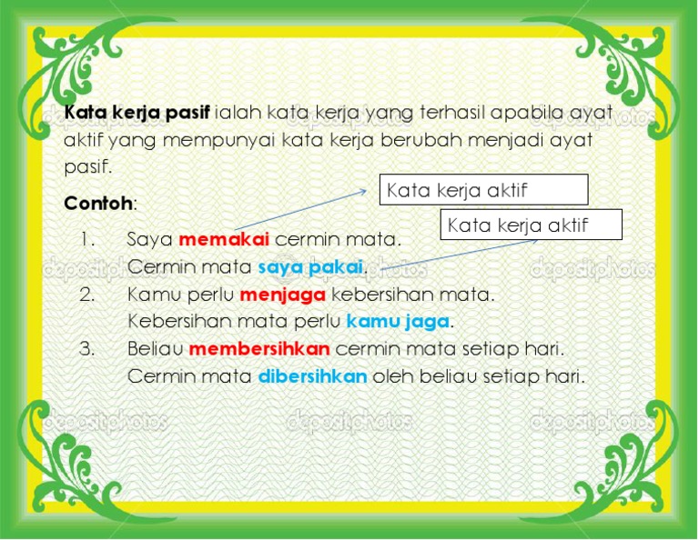 Detail Contoh Kata Kerja Aktif Dan Pasif Nomer 4