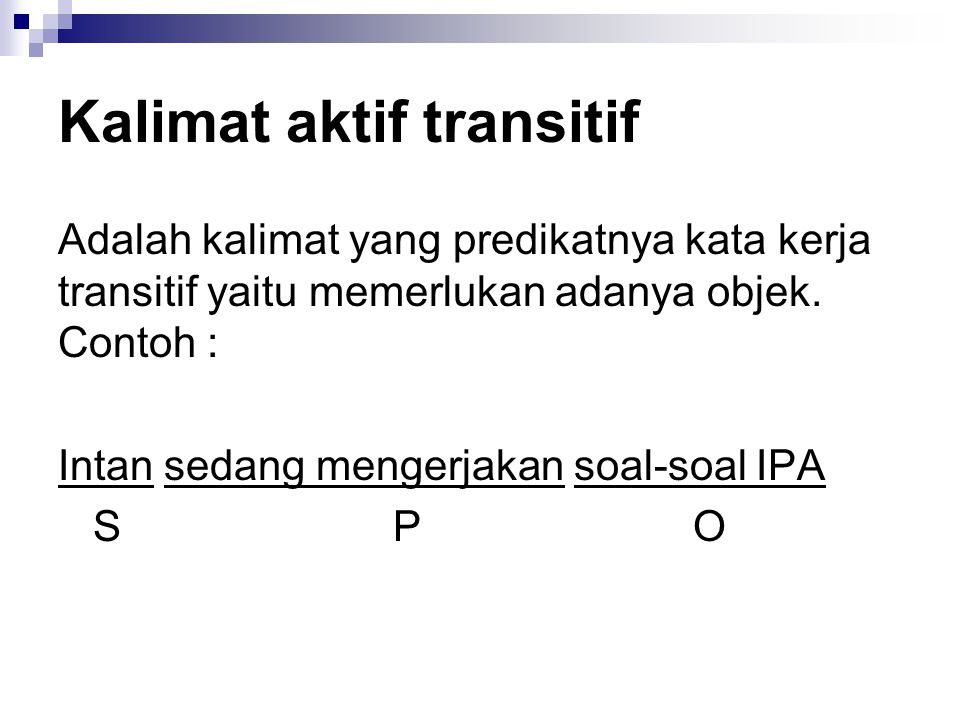 Detail Contoh Kata Kerja Aktif Dan Pasif Nomer 34