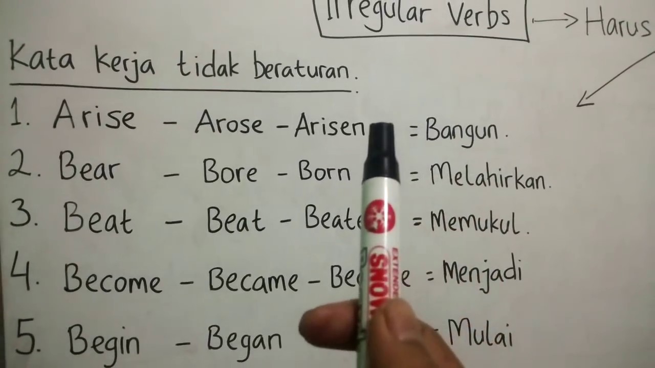 Detail Contoh Kata Kerja Beraturan Dan Tidak Beraturan Nomer 9