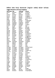Detail Contoh Kata Kerja Beraturan Dan Tidak Beraturan Nomer 10