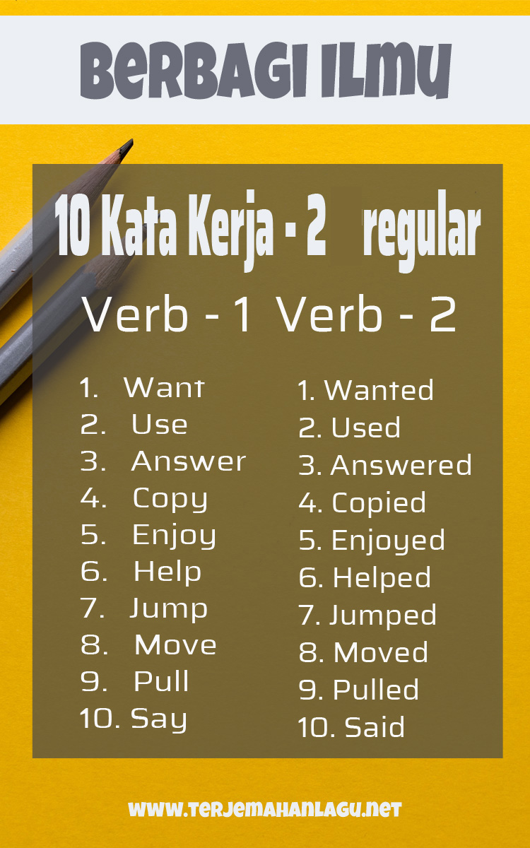 Detail Contoh Kata Kerja Past Tense Nomer 7