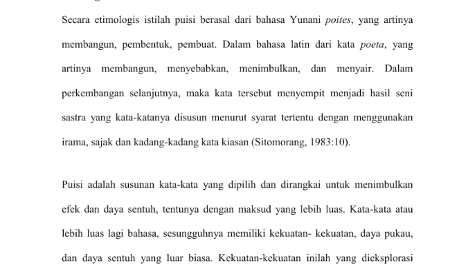 Detail Contoh Kata Kiasan Dalam Puisi Nomer 15