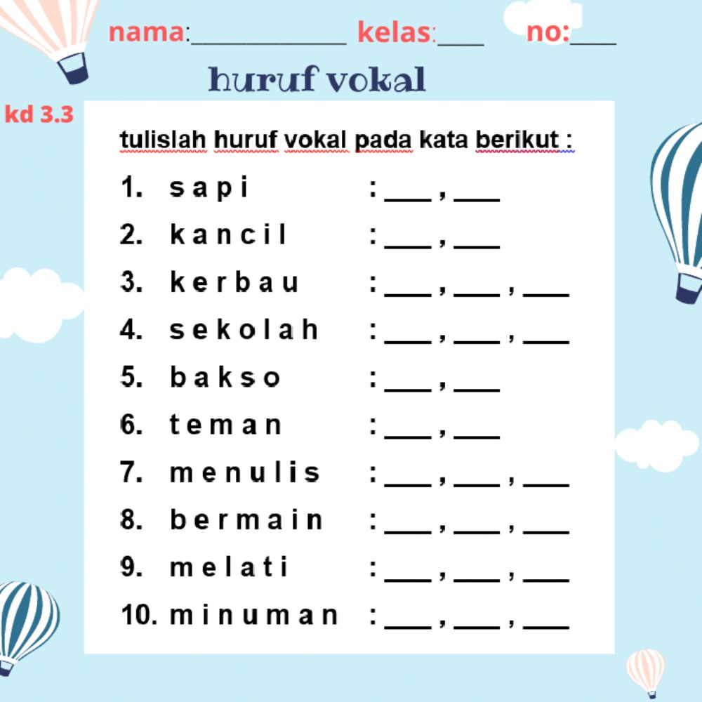 Detail Contoh Kata Konsonan Nomer 4