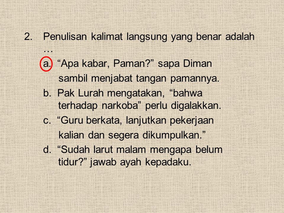 Detail Contoh Kata Langsung Nomer 14