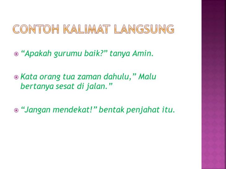 Detail Contoh Kata Langsung Nomer 30