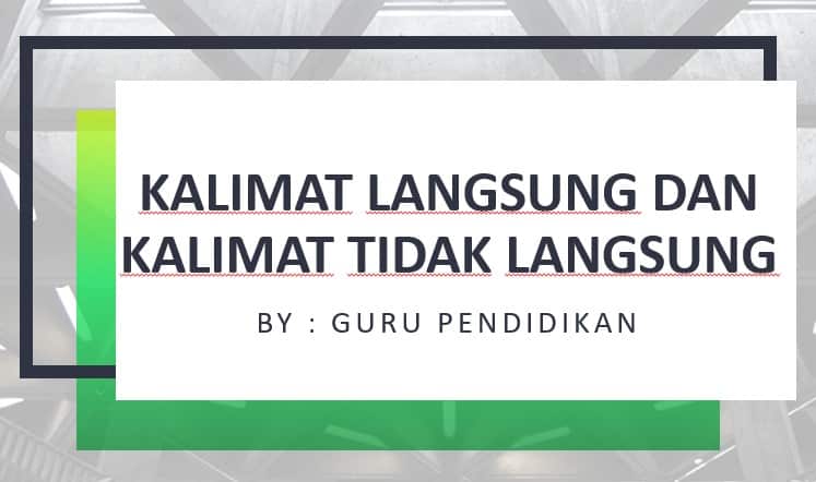 Detail Contoh Kata Langsung Nomer 6