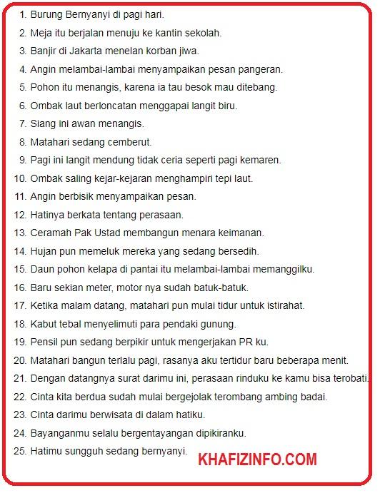 Detail Contoh Kata Metafora Nomer 16