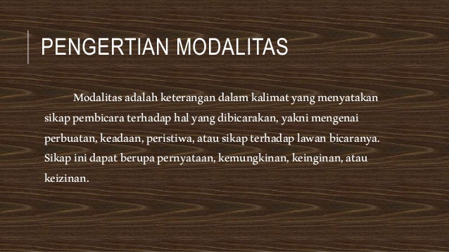 Detail Contoh Kata Modalitas Nomer 4