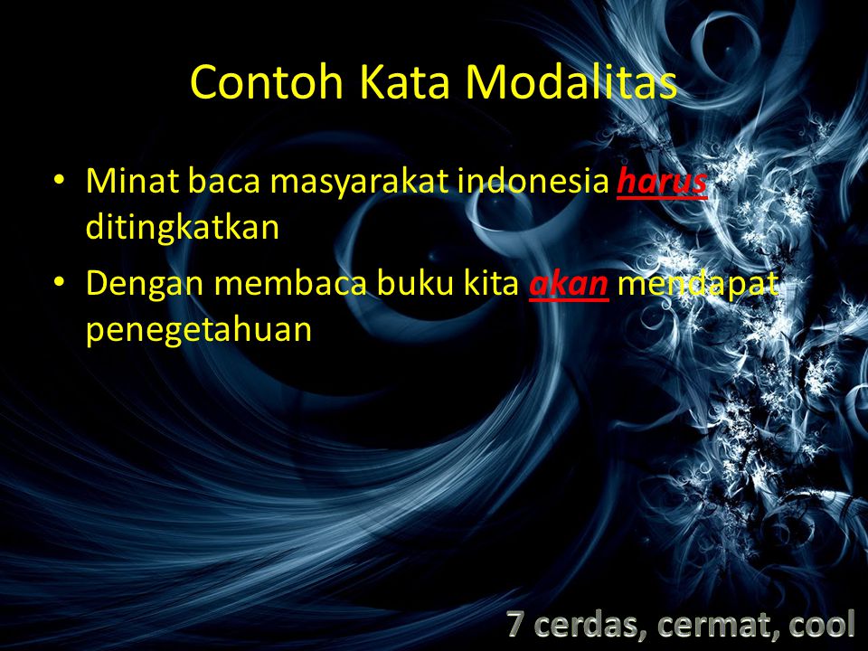 Detail Contoh Kata Modalitas Nomer 6