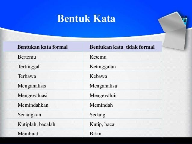 Detail Contoh Kata Non Formal Nomer 17