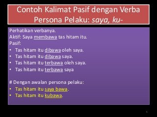 Detail Contoh Kata Pasif Nomer 11