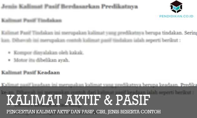 Detail Contoh Kata Pasif Nomer 27