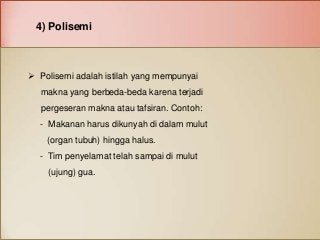 Detail Contoh Kata Polisemi Nomer 13