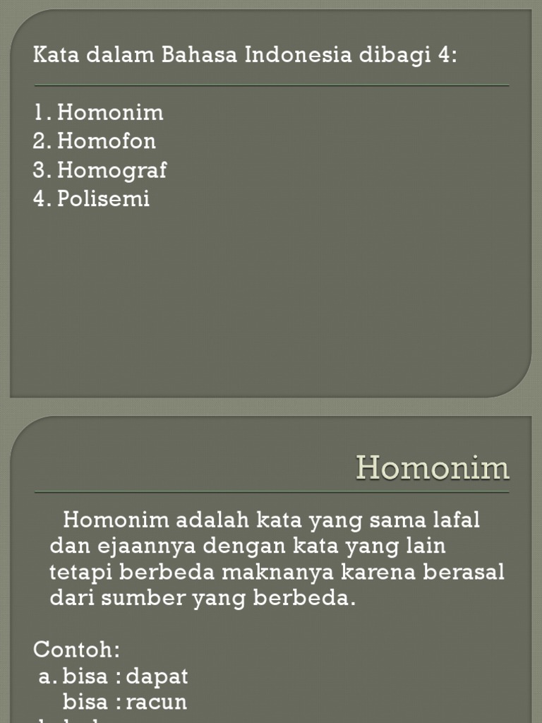 Detail Contoh Kata Polisemi Nomer 18