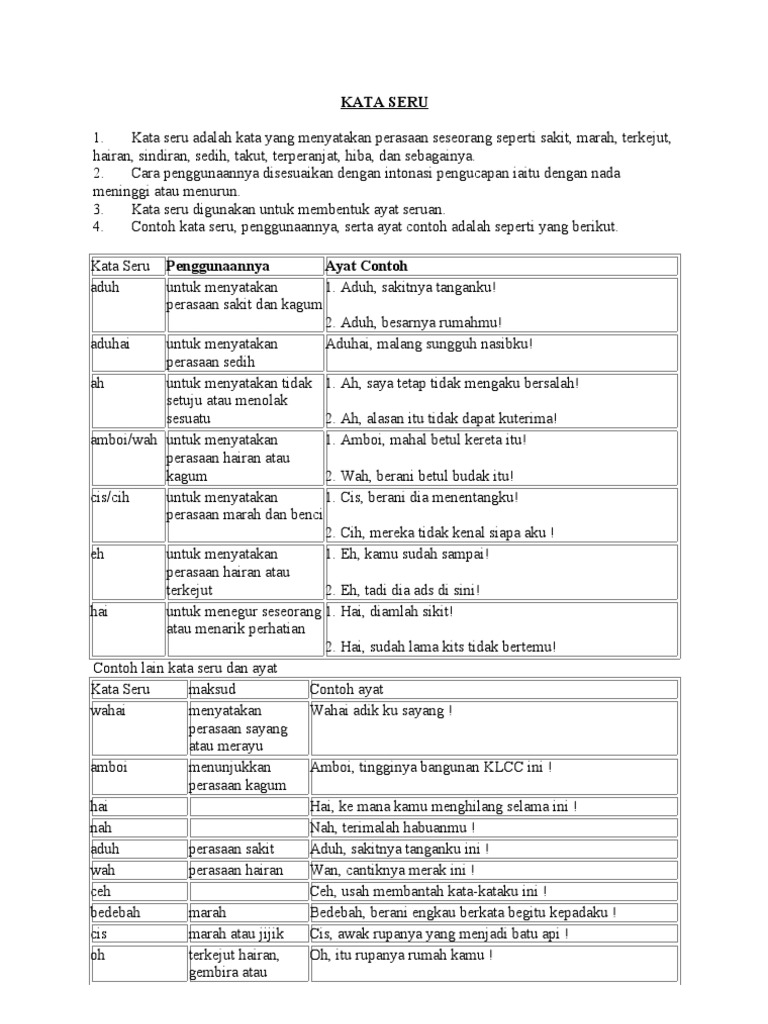 Detail Contoh Kata Seru Nomer 4