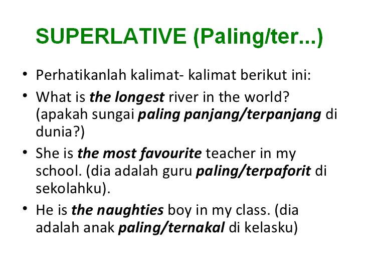 Contoh Kata Superlative - KibrisPDR