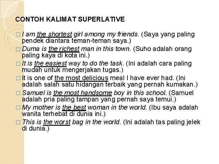 Detail Contoh Kata Superlative Nomer 34