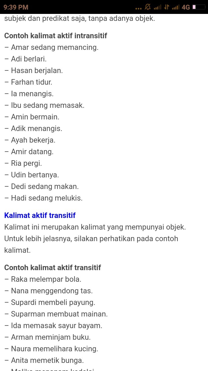 Detail Contoh Kata Transitif Nomer 16