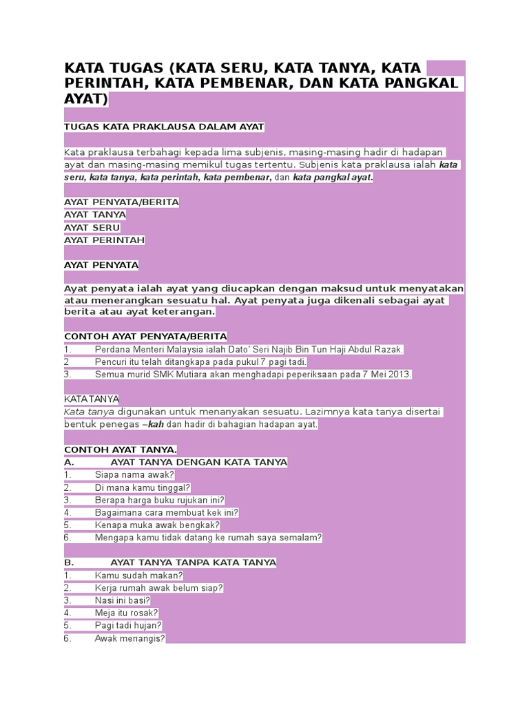 Detail Contoh Kata Tugas Nomer 43