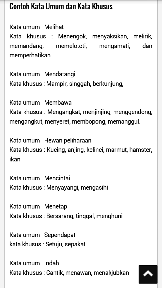 Contoh Kata Umum - KibrisPDR