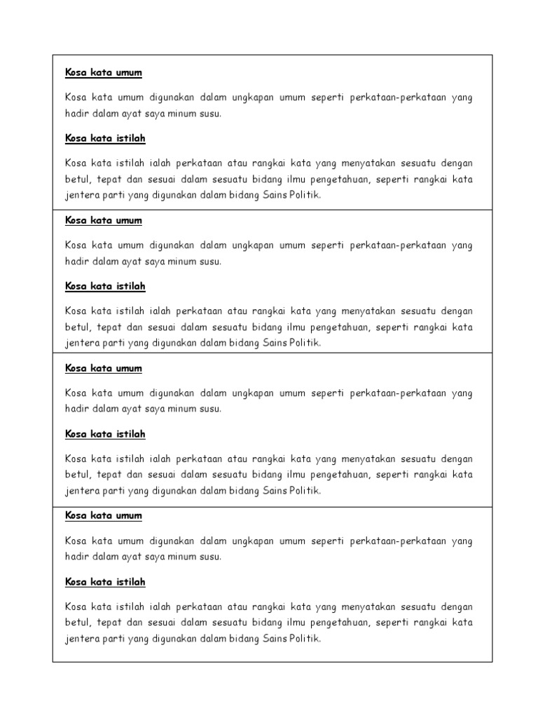 Detail Contoh Kata Umum Nomer 19