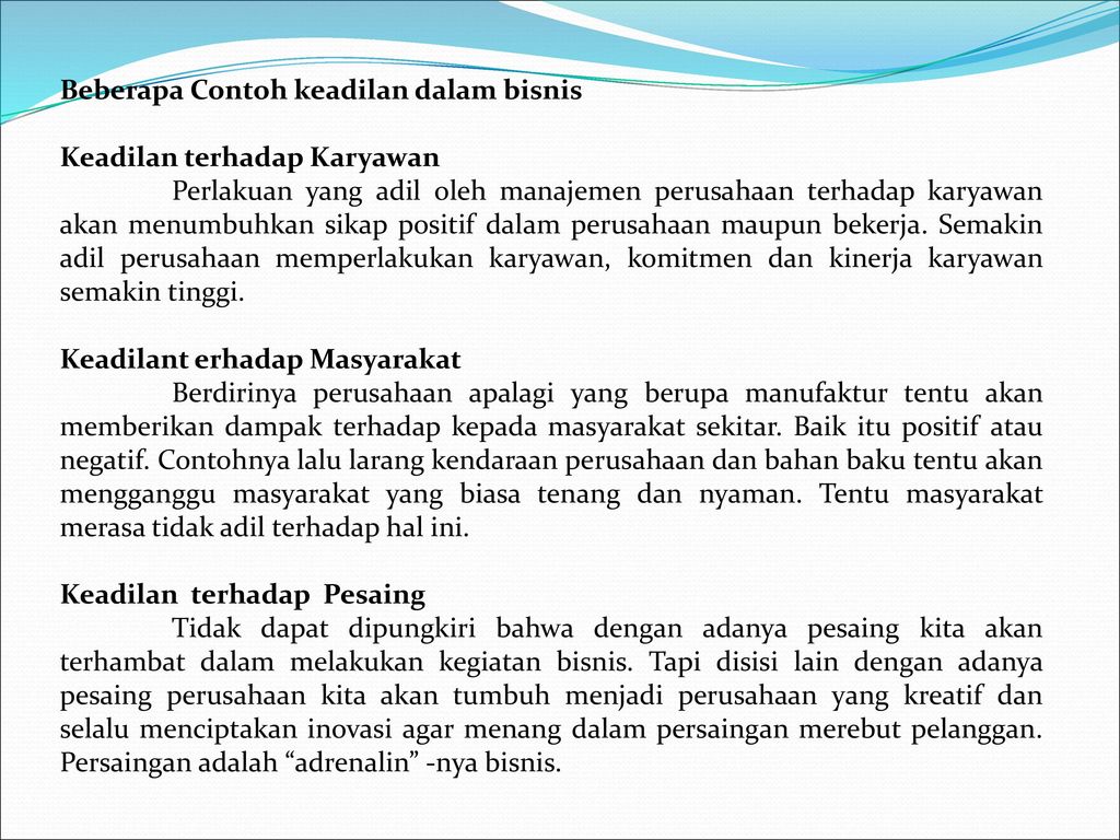 Detail Contoh Keadilan Legal Nomer 7