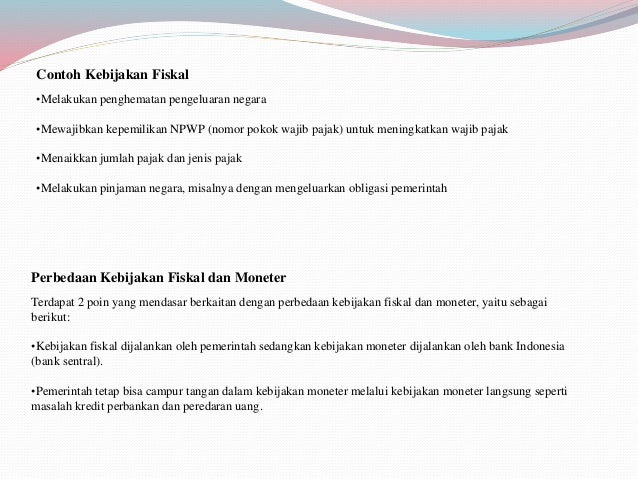 Detail Contoh Kebijakan Moneter Nomer 17