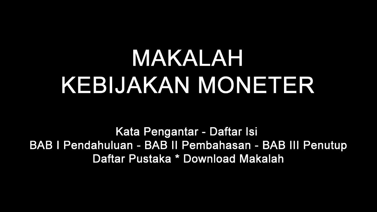 Detail Contoh Kebijakan Moneter Nomer 30