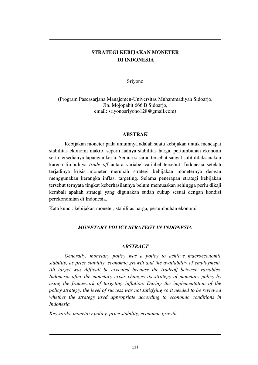 Detail Contoh Kebijakan Moneter Nomer 54