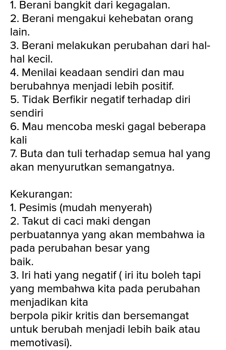 Detail Contoh Kekurangan Dan Kelebihan Seseorang Nomer 2